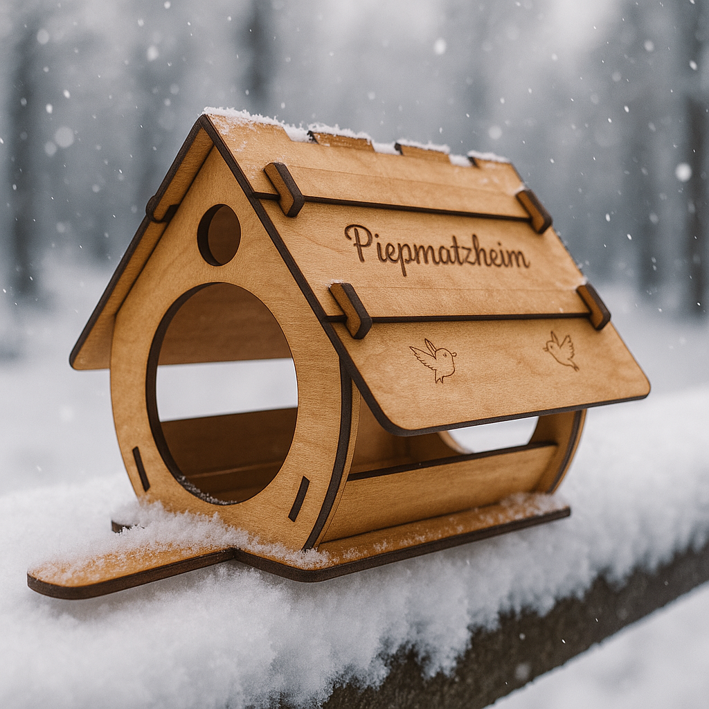 Holz-Vogelhaus – Handgefertigtes Winterparadies für kleine Gartenvögel